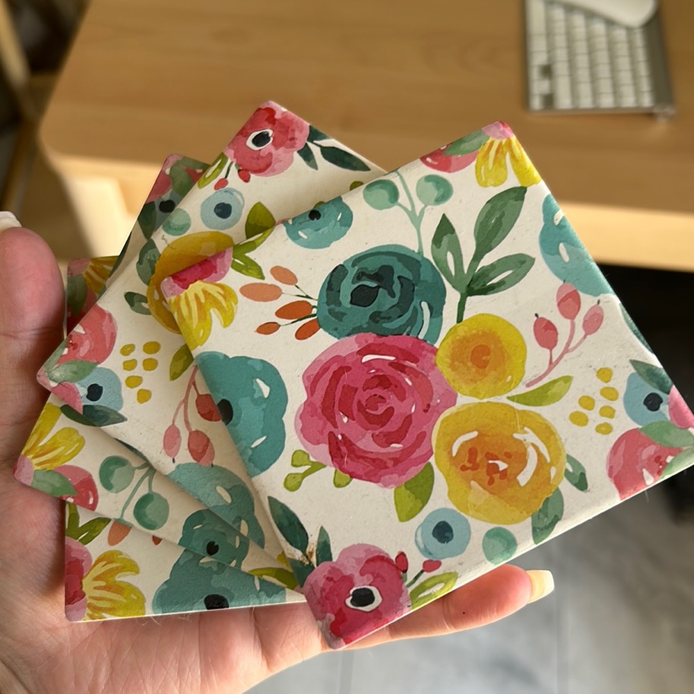 4 lily pulitzer knock off coasters